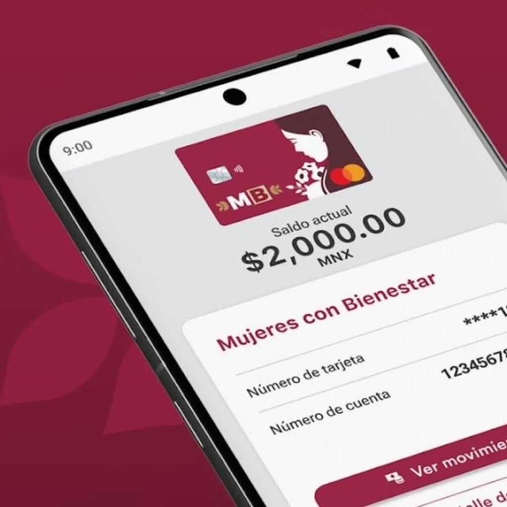 Saldo en la app de Mujeres con Bienestar