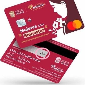 ¿Cuál es el cvc de la tarjeta Mujeres con Bienestar?