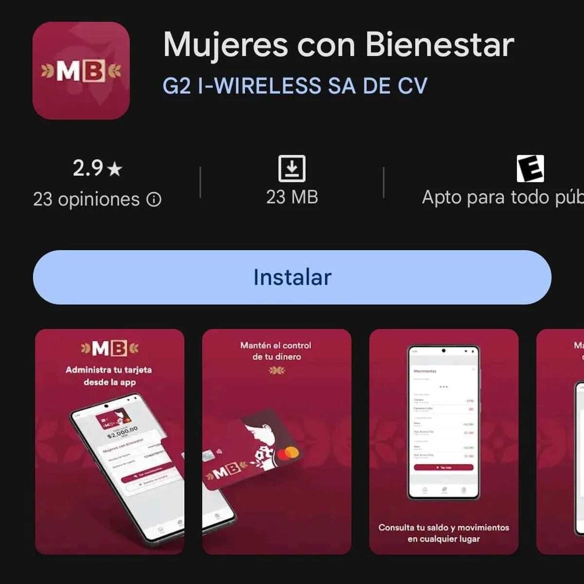 ¿Cómo activar la tarjeta Mujeres con Bienestar en la app?