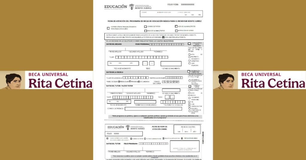 Formato de registro beca rita cetina