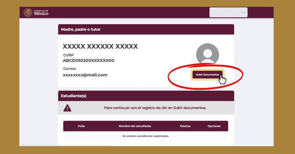 Subir documentos al portal de la beca rita cetina