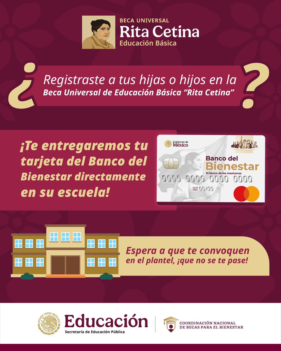 ¿Qué documentos llevar para la entrega de la tarjeta Beca Rita Cetina ...