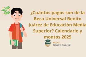 ¿Cuántos pagos son de la Beca Universal Benito Juárez de Educación Media Superior? Calendario y montos 2025